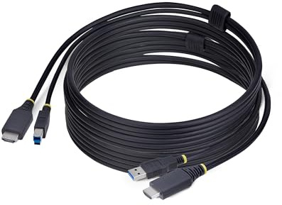 StarTech Cavo KVM HDMI USB 5Gbps 3m, 4K 60Hz, USB-A 3.0 (HU12210-KVM-CABLE) | Cavo combinato per Switch, Trasmissione simultanea video e dati, Installazione plug and play