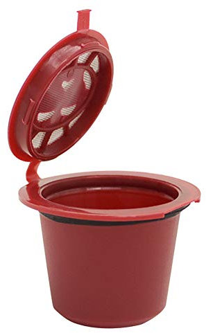 LYEAA 3PCS Nachfüllbare Wiederverwendung Kaffeekapsel Filter für -Maschine (rot)