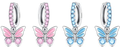 CYMYSS Ohrringe Silber 925 Hängend Zirkonia Ohrringe Earrings Ohrhänger Silber 925 Baumelnde Ohrringe Silber Ohrringe Damen 925 Hängeohrringe für Damen Geschenk für Frauen Freundin Mama