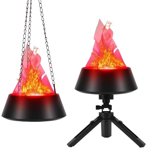 Erconsso LED Flammenlampe - Elektrische Effekt Lampe AC230V - Künstliche LED Flammen Effekt Laterne Für Garten Halloween Party Weihnachten Hinterhof,Halloween Weihnachten Party Camping Haunted House