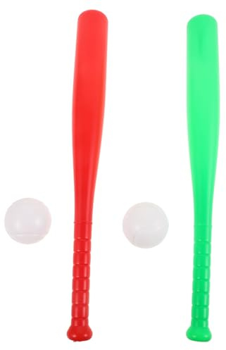 Batte de Baseball D’entraînement pour Garçon et Filles 2 Ensembles Pe Pvc | Jouet D’extérieur, Surface Adoucie, Léger et Sûr, pour Activités en Plein Air et Plage