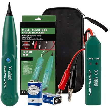 Automotive Circuit Tracer & Wire Tracker Tester, Low-Voltage 0-24V Open/Short Finder Circuit Tester for Diyer, Beginners Auto Wiring Enthusiast, RJ45 Network RJ11 Telephone Line Tester for Home Use