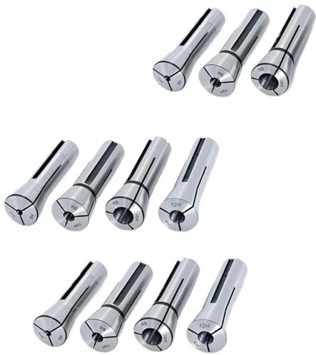Round Spring Collet Set, 11 Pieces, Clamping Diameter 3-20mm, Metric Taper Cone Tool for Milling Machine Tool Holder