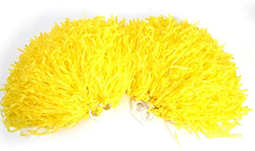 Cheerleading Pom Poms Cheerleader Pompons für Balltanz Abendkleid Party Sport(Gelb)