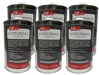 SDV Chemie Isopropanol Isopropylalkohol IPA 2-Propanol 99,9% 6x 1 Liter 1000ml 6L Cleaner