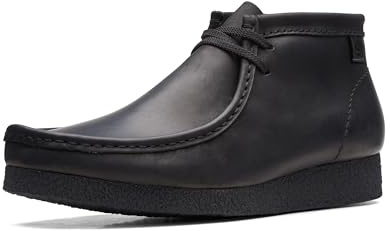 Clarks Homme Shacre Boot Bottine Chukka, Cuir Noir, 43 EU