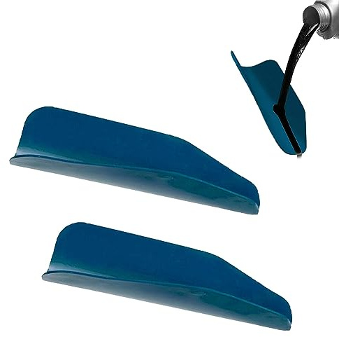 GKmow 2 embudos flexibles para herramientas de drenaje de 14 x 6 pulgadas, filtro plegable, placa guía de drenaje moldeable reutilizable para cambio de aceite de coches, camiones, motocicletas (azul)