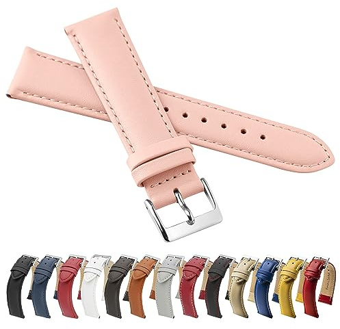 MARCHEL Glattleder LLB Lederarmband Echtleder Uhrenarmband Rindsleder Feines Leder