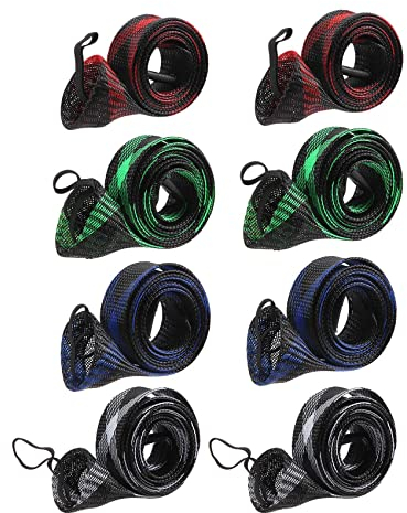 Seprendi 8 para caña de pescar, cubierta de caña de pescar, de trenzada escalable, accesorios de herramientas de pesca con cordón