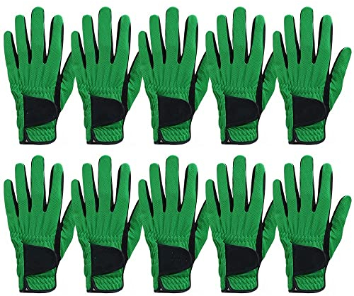 Golfhandschuhe 10 stücke Golfhandschuh Männer linke Hand Atmungsaktive grüne 3D Performance Mesh Rutschfeste Micro Faser Golfhandschuhe Golfhandschuh ( Color : Worn on Left Hand D , Größe : 23 Medium