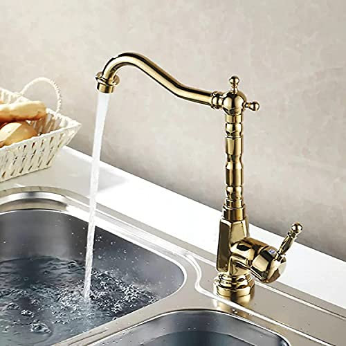 Wasserhähne, Wasserhahn, Waschbecken, Wasserhahn, Mischbatterie, Messing, Küchenarmatur