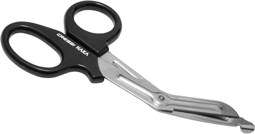 CRESSI Haka Scissor Tijera Marina, Unisex-Adult, Negro/Acero Inoxidable, Talla Única