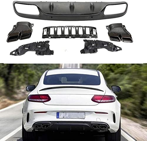 Auto Heckspoiler für Mercedes Benz W205 C205 Coupe 2 Puertas C200 C300 C43 AMG a C63 AMG, Heckstoßstange Hecklippe Diffusor Karosserie Modifiziertes Zubehör,A/D