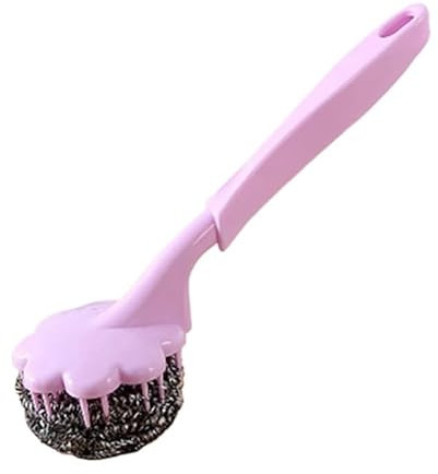 AD-BCrbgen Robuste Scheuerbürsten, Kratzfeste Schwämme und robuste Stahlwolle-Bälle for hartnäckige Flecken in der Küche.(Purple)