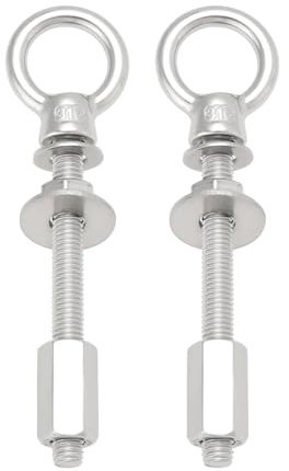 OTOTEC 2 Sets 316 Stainless Steel Ring Bolts M8x80mm Lifting Eye Bolt with Nuts Washers for Rear Door Hinges Compatible with Ducato Compatible with Jumper