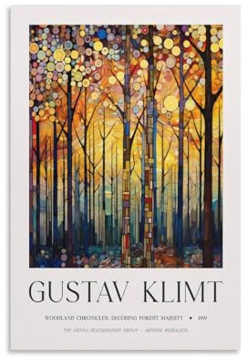 Gustav Klimt Blumengarten Pflanzen Poster Leinwand Wand Zimmer Dekor Ästhetische Schulbedarf Gemälde 30 x 45 cm