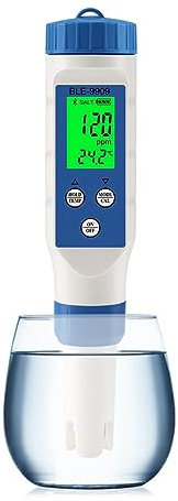 Wassertest Meerwasser Salzhalt Meter Salz Tester Monitor for Aquarien Pool Fisch Tank Meeresfrüchte Aquakultur 0,1-200ppt ATC mit hoher Empfindlichkeit