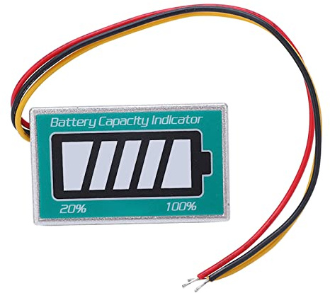Mavaol Tester di capacità di tensione della batteria 8 63V Lettore di tensione accurato Design compatto per auto Moto Barche Camion Carrelli elevatori (24V)