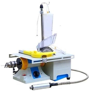NGBFF Rock Tumbler Kit, Machine de meula de Bijoux électrique, Outil de polissa de Pierres précieuses de Bijoux, Petite Machine de découpe de Jade de Bureau multifonctnelle 350W,Outils de Bricolage