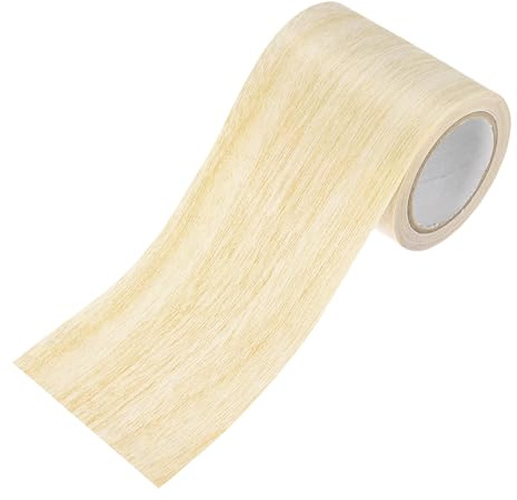 M METERXITY 1-Rollo Cinta De Reparación De Madera, 2.24in x 15ft Textura Realista Autoadhesiva Papel Contacto De Madera Para Muebles/Pisos/Hogar [Roble Amarillo Claro]