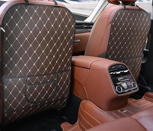 CQFCY 2 Stück Auto Rückenlehnenschutz für Touran 5seats 2006, Sitzschutz Rückenlehne Rücksitzschoner Anti-Kick Matte Innere Zubehör