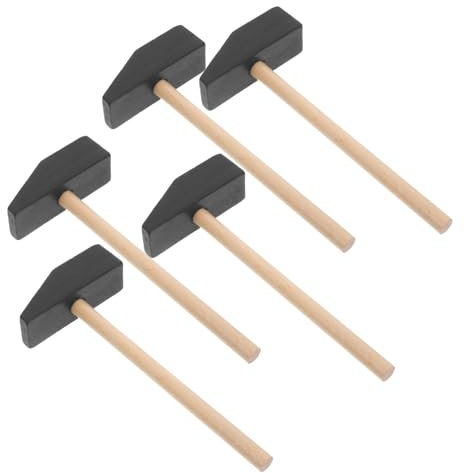 Generisch 5 Stück Kleine Holzhämmer Kleinkindspielzeug Kleinkindhammer Kleiner Hammer Spielzeughämmer Für Mini Schlägel Kinderspielzeughammer Holzhammer Spielzeughammer
