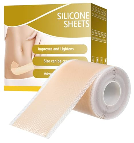 Silikon Narbenpflaster, Silikonpflaster Rolle für Narben 5cm x 300cm Silikon Narbenband Scars Removal Tape für Kaiserschnitt und Keloidnarben