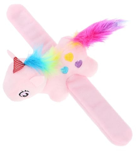 TOYANDONA Pulsera Slap de Unicornio de Peluche Brazalete Decorativo para Juguete de Fiesta Infantil Diseño de Animales Divertidos