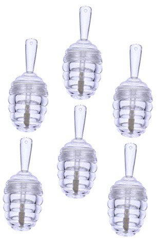 DECORNIJIA 6 Stück Leere 8ml Lipgloss Tuben in Bienenwaben Design Wiederverwendbar Transparenter Abs Lippenbalsam Behälter Für Selbstgemacht Lipgloss Tragbar Für Reisen Und Alltag