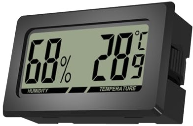 Yulokdwi Termómetro Digital LCD Pequeño - Termohigrómetro Digital con Pantalla LCD,Equipo Probador Mini de Alta Precisión para Interiores Exteriores Sótano Invernadero Sala de Estar