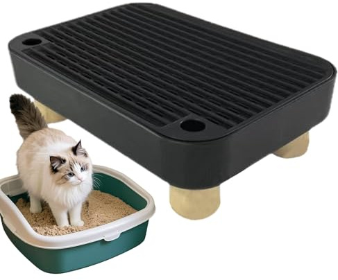 Kattramp för kattlåda, kattunge bajs-trappa med filterfunktion | lätt att rengöra kattunge bajslåda trappa, för flera husdjur inomhus hem lägenhet vardagsrum veterinär sovsal