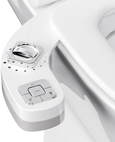 Aomdom Accesorio para bidé para inodoro, no eléctrico, bidé con boquilla retráctil autolimpiable, interruptor de presión ajustable de bidé, regulación de calor y frío para lavado