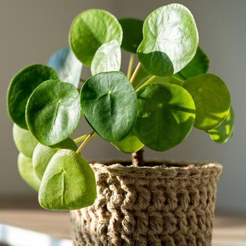 Pilea peperomioides, glückstaler, exotische zimmerpflanzen Chinesischer Geldbaum gartendeko für draußen steingartenpflanzen blumengarten gartenpflanzen deko wohnzimmer dekoration 55samen