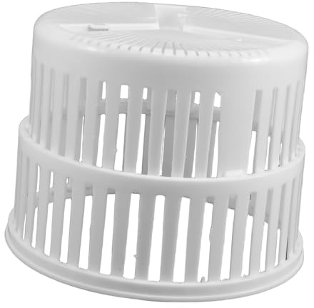 Foldable Spin Dryer Basket Replacement for Mini Portable Washer | White Plastic, 16x16x12cm Size, Unique Drainage Holes, Easy Install for Travel and Small Apartments