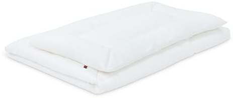Ehrenkind® Kinder Steppbett Set 100x135 + 40x60 cm Klima-Komfort, Outlast® Temperaturregulierende Bettdecke & Flachkissen, Ganzjahresdecke für Kinder, Baumwollbezug, Made in Europe