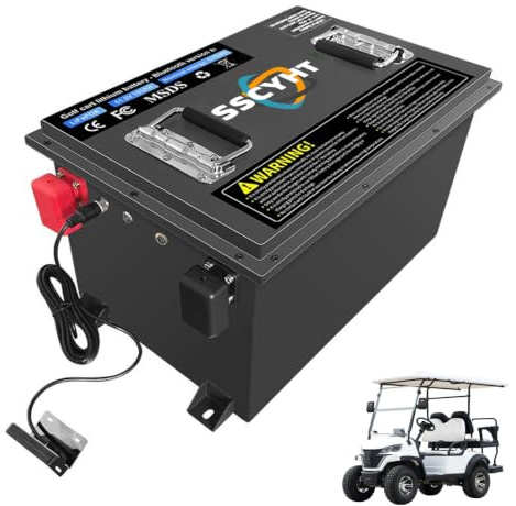SSCYHT ,48V105Ah, 51.2V Golf Cart Lithium Battery 48V 50AH 105AH 200AH LiFePO4 Battery 3000+ Cycles for Club Car RV Trolling Motor Spare Kit