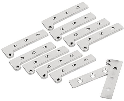 Aexit Cabinet Window Clothes Hangers Door 65mm Length Stainless Steel Fitting Part Hinge Children's Clothes Hangers 10 Pcs