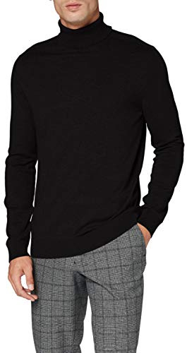 SELECTED HOMME Herren SLHBERG ROLL Neck B 16074684, Black, L