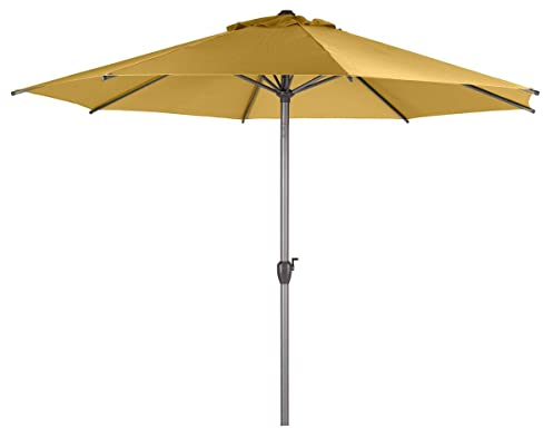 Hespéride - Parasol Droit Rond Loompa Jaune Moutarde