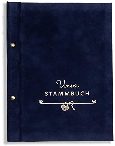 A4 Stammbuch Vera Blau Stammbuch der Familie Hochzeit Trauung incl. 11 Prospekthüllen