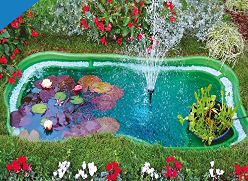 Laghetto Da Giardino Grande Giardini d'Acqua Kit Mod. Maggiore + Filtro Interno Gda Uvc 6000 Stagno Artificiale Pompa Inclusa