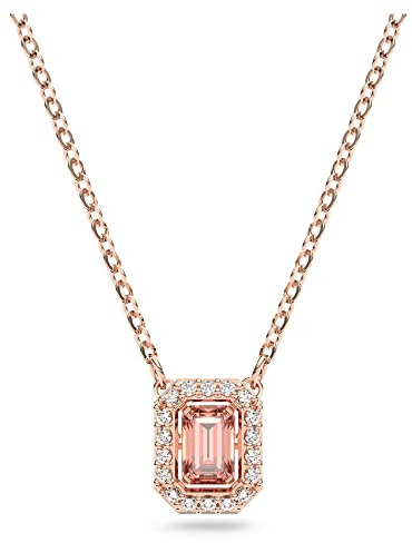Swarovski Collana Millenia, Swarovski Zirconi con taglio ottagonale, Rosa, Placcato color oro Rosa