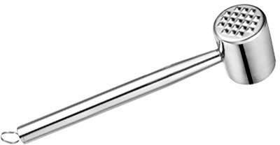 HEMOTON Batticarne, batticarne in Acciaio Inox 304 su Entrambi i Lati per impiattare e ammorbidire la Carne. Piatto per Carne per cotoletta, mazzuolo per spillare Carne, Lavabile in lavastoviglie