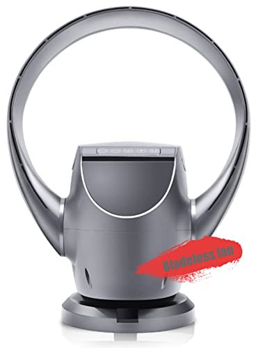 YFZN Blattloser Wandventilator, Mit Fernbedienung/Timer, Leiser, Energiesparender Elektroventilator, 8-stufige Windgeschwindigkeit, Großbildschirm-Touch, 180°-Winkelverstellung, 90°-Swing-Luftzufuhr