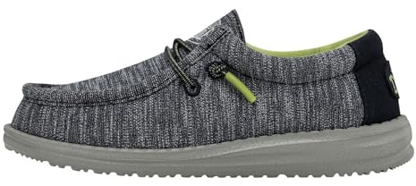 Hey Dude Wally Youth Stretch - Boys Shoes - Navy - Size EU 36