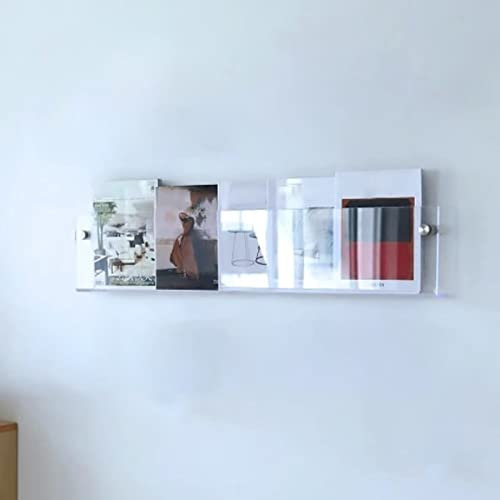 Zeitungsständer Transparentes Acryl Zeitschriftenhalter Mit Wandmontage-Hardware, Handzettel Display Rack Broschürenaufbewahrungsständer, Wohnzimmer ( Color : 1pcs , Size : 70x16x5cm/27.5x6.3x2in )