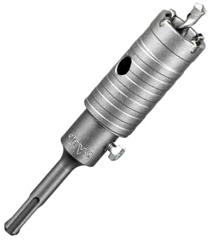 SALI Carbide Hole Saw Drill Bit 35mm with 110mm SDS Plus Adapter, Tungsten Carbide Teeth Cement Hole Saw for Concrete Cement Brick Wall Stone