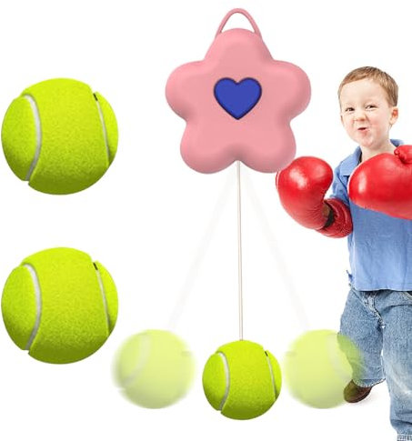 ZAGARO Reflexball, Boxreflexball,Wand-Tennis-Rebound-Ball - Reaktion 3 Bälle Hand-Auge-Koordination, Boxreflexball an der Wand, Trainingsgerät, Punchingball