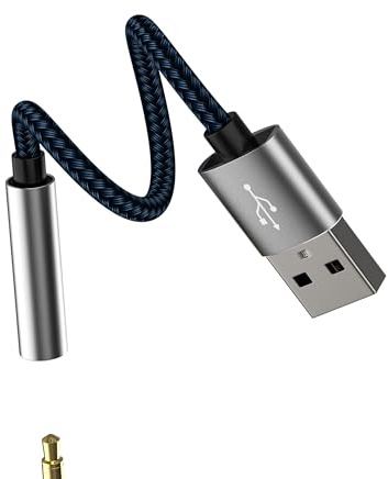 HOYULLI - Adaptador USB a 3,5 mm, conector hembra de audio, tarjeta de sonido externa, auriculares para PC, toma de 3,5 mm, cable de alta fidelidad, DAC, micrófono, Dongle altavoz Ps5 auriculares