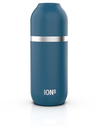 ION8 Vacuum Insulated ThermoShield Flask for Hot Drinks or Cold Drinks, Large Insulated Mug, 2 Cups Capacity, Magnetic Cap, and Soft Base Pad - Stylish and Eco-Friendly, Deep Teal